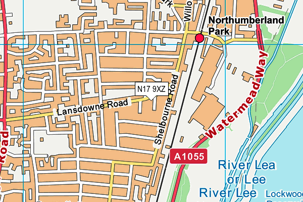 N17 9XZ map - OS VectorMap District (Ordnance Survey) N17 9XZ map - OS VectorMap District (Ordnance Survey)