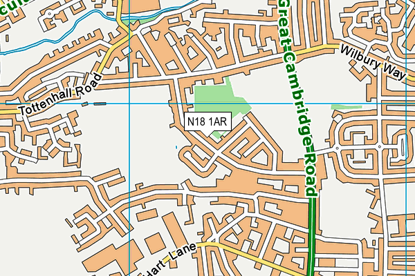 N18 1AR map - OS VectorMap District (Ordnance Survey) N18 1AR map - OS VectorMap District (Ordnance Survey)