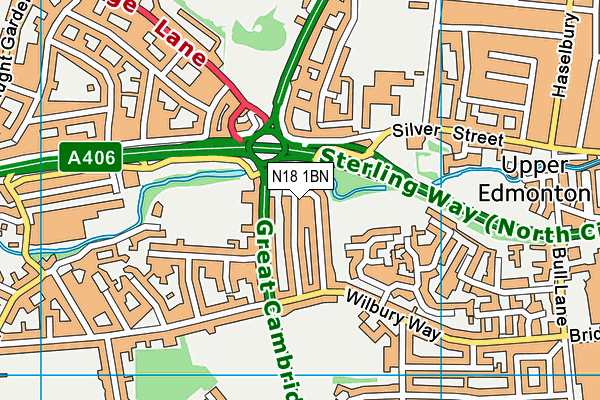 N18 1BN map - OS VectorMap District (Ordnance Survey) N18 1BN map - OS VectorMap District (Ordnance Survey)