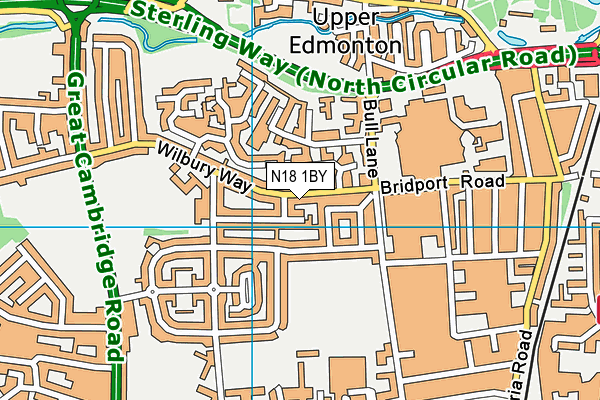 N18 1BY map - OS VectorMap District (Ordnance Survey) N18 1BY map - OS VectorMap District (Ordnance Survey)