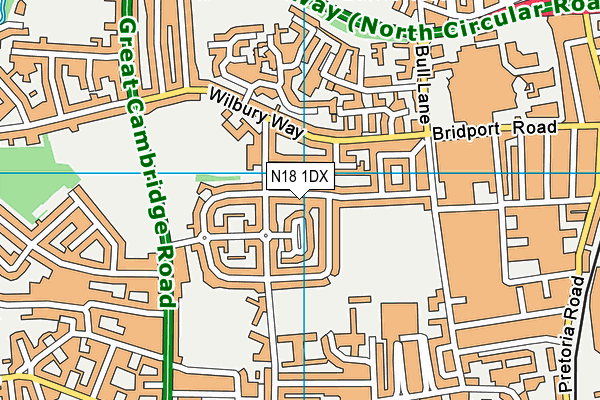 N18 1DX map - OS VectorMap District (Ordnance Survey) N18 1DX map - OS VectorMap District (Ordnance Survey)