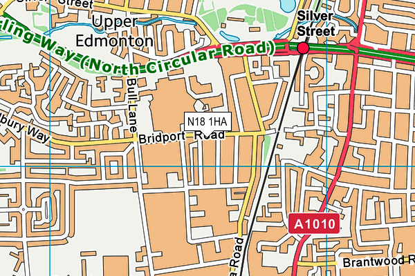 N18 1HA map - OS VectorMap District (Ordnance Survey) N18 1HA map - OS VectorMap District (Ordnance Survey)