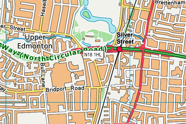 N18 1HL map - OS VectorMap District (Ordnance Survey) N18 1HL map - OS VectorMap District (Ordnance Survey)