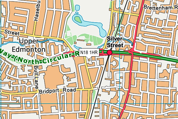 N18 1HR map - OS VectorMap District (Ordnance Survey)