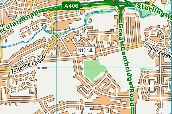 N18 1JL map - OS VectorMap District (Ordnance Survey) N18 1JL map - OS VectorMap District (Ordnance Survey)