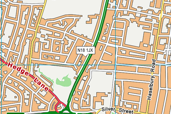 N18 1JX map - OS VectorMap District (Ordnance Survey) N18 1JX map - OS VectorMap District (Ordnance Survey)