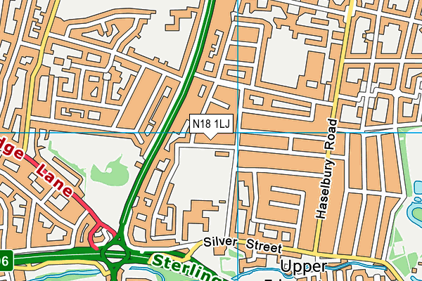 N18 1LJ map - OS VectorMap District (Ordnance Survey) N18 1LJ map - OS VectorMap District (Ordnance Survey)