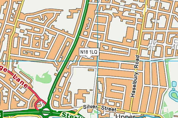 N18 1LQ map - OS VectorMap District (Ordnance Survey)