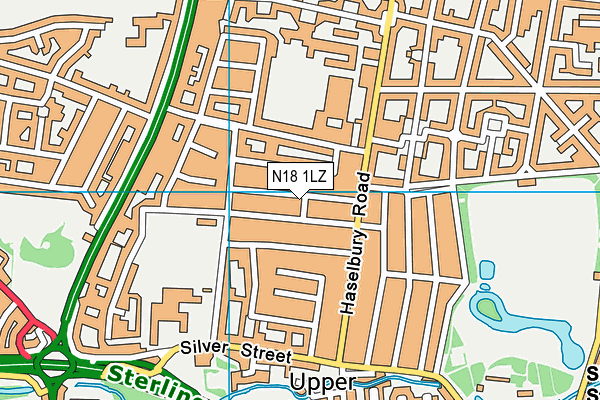 N18 1LZ map - OS VectorMap District (Ordnance Survey) N18 1LZ map - OS VectorMap District (Ordnance Survey)