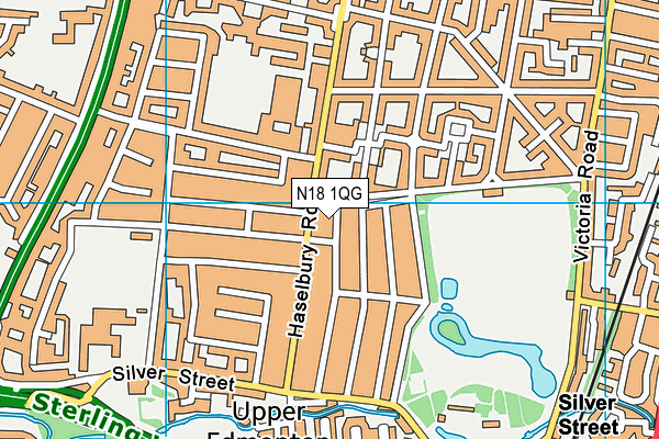 N18 1QG map - OS VectorMap District (Ordnance Survey) N18 1QG map - OS VectorMap District (Ordnance Survey)