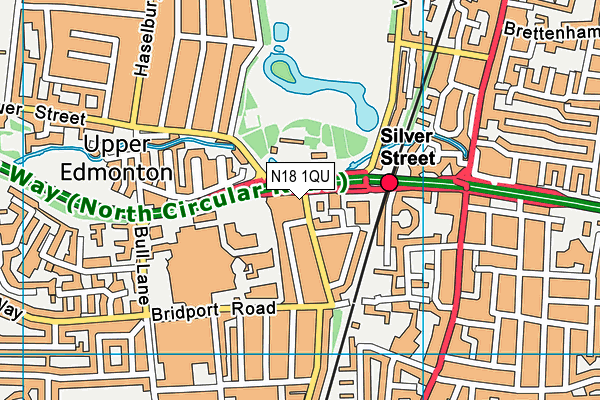 N18 1QU map - OS VectorMap District (Ordnance Survey) N18 1QU map - OS VectorMap District (Ordnance Survey)
