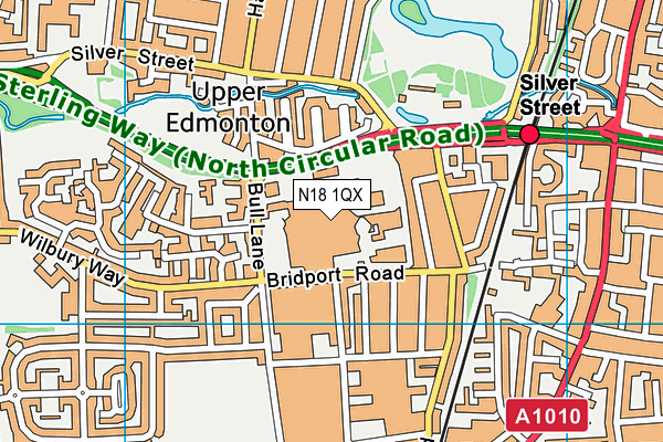 N18 1QX map - OS VectorMap District (Ordnance Survey)