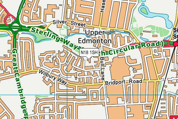 N18 1SH map - OS VectorMap District (Ordnance Survey) N18 1SH map - OS VectorMap District (Ordnance Survey)