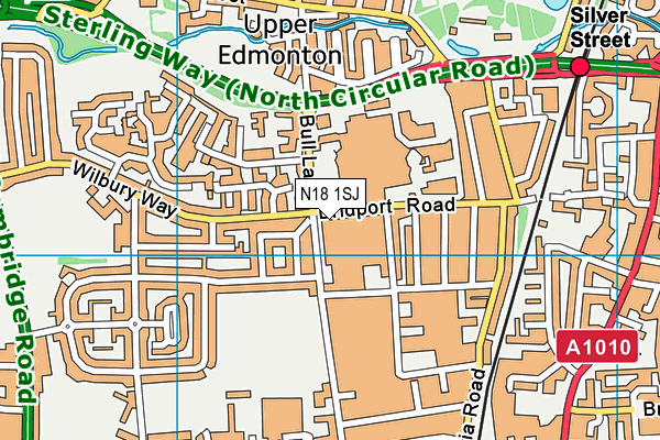 N18 1SJ map - OS VectorMap District (Ordnance Survey) N18 1SJ map - OS VectorMap District (Ordnance Survey)