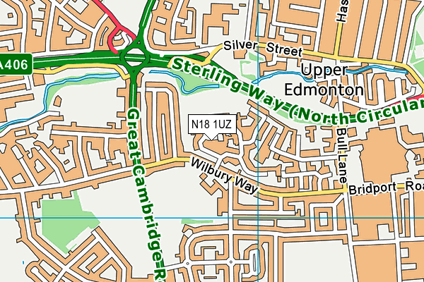 N18 1UZ map - OS VectorMap District (Ordnance Survey)
