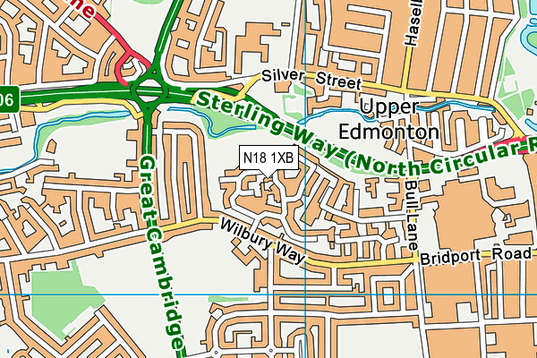 N18 1XB map - OS VectorMap District (Ordnance Survey) N18 1XB map - OS VectorMap District (Ordnance Survey)