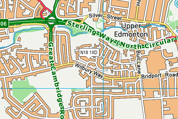 N18 1XD map - OS VectorMap District (Ordnance Survey) N18 1XD map - OS VectorMap District (Ordnance Survey)