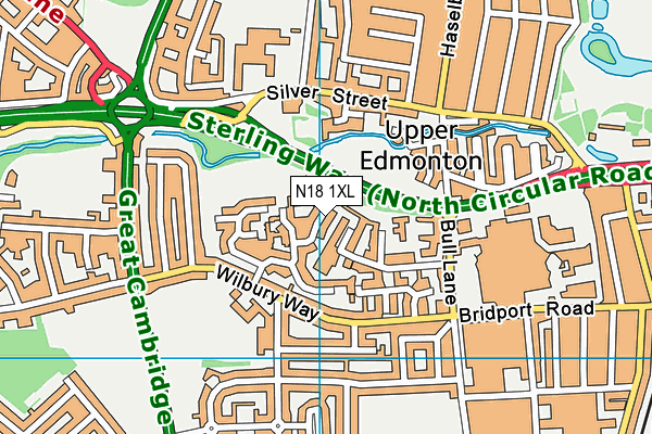 N18 1XL map - OS VectorMap District (Ordnance Survey) N18 1XL map - OS VectorMap District (Ordnance Survey)