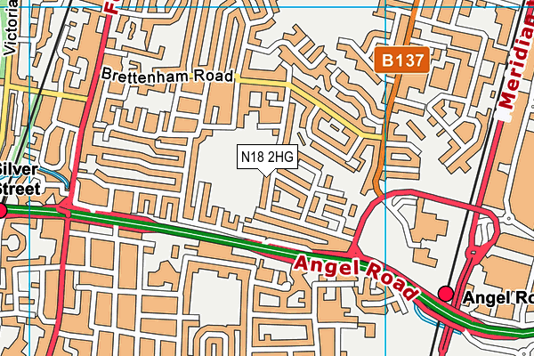 N18 2HG map - OS VectorMap District (Ordnance Survey) N18 2HG map - OS VectorMap District (Ordnance Survey)