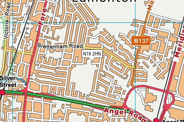 N18 2HN map - OS VectorMap District (Ordnance Survey) N18 2HN map - OS VectorMap District (Ordnance Survey)