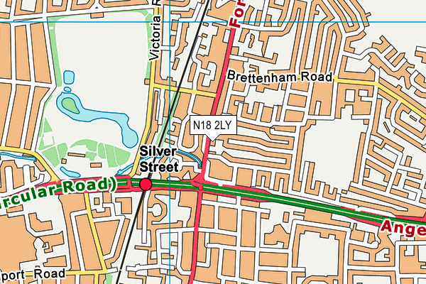 N18 2LY map - OS VectorMap District (Ordnance Survey) N18 2LY map - OS VectorMap District (Ordnance Survey)