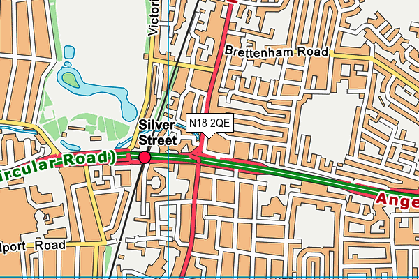 N18 2QE map - OS VectorMap District (Ordnance Survey) N18 2QE map - OS VectorMap District (Ordnance Survey)