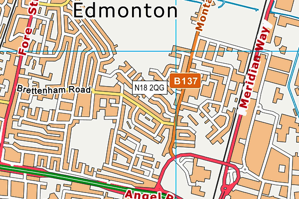 N18 2QG map - OS VectorMap District (Ordnance Survey) N18 2QG map - OS VectorMap District (Ordnance Survey)