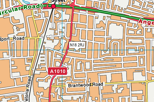 N18 2RJ map - OS VectorMap District (Ordnance Survey)