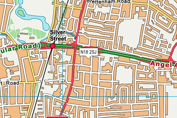 N18 2SJ map - OS VectorMap District (Ordnance Survey) N18 2SJ map - OS VectorMap District (Ordnance Survey)