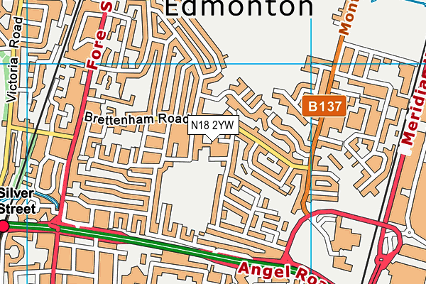 N18 2YW map - OS VectorMap District (Ordnance Survey) N18 2YW map - OS VectorMap District (Ordnance Survey)