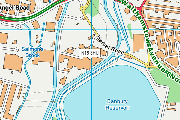 N18 3HU map - OS VectorMap District (Ordnance Survey) N18 3HU map - OS VectorMap District (Ordnance Survey)