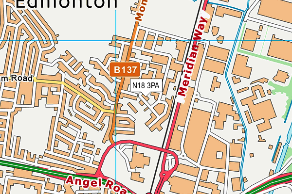 N18 3PA map - OS VectorMap District (Ordnance Survey) N18 3PA map - OS VectorMap District (Ordnance Survey)