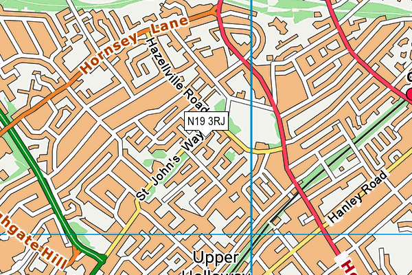 N19 3RJ map - OS VectorMap District (Ordnance Survey) N19 3RJ map - OS VectorMap District (Ordnance Survey)