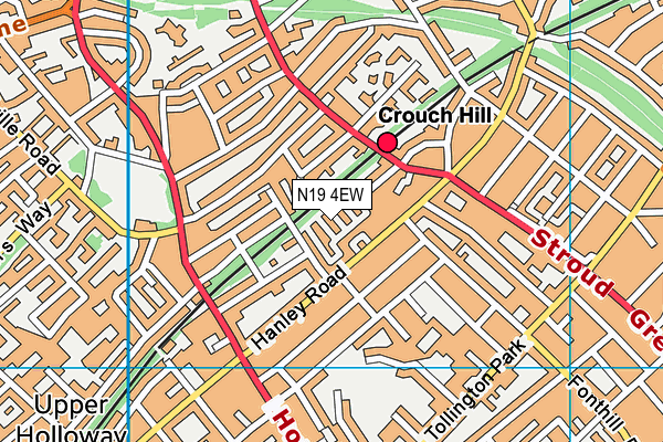 N19 4EW map - OS VectorMap District (Ordnance Survey) N19 4EW map - OS VectorMap District (Ordnance Survey)