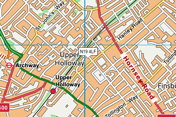 N19 4LF map - OS VectorMap District (Ordnance Survey) N19 4LF map - OS VectorMap District (Ordnance Survey)