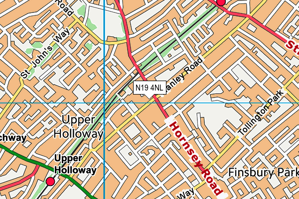 N19 4NL map - OS VectorMap District (Ordnance Survey) N19 4NL map - OS VectorMap District (Ordnance Survey)