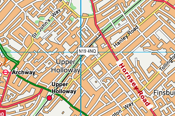 N19 4NQ map - OS VectorMap District (Ordnance Survey) N19 4NQ map - OS VectorMap District (Ordnance Survey)