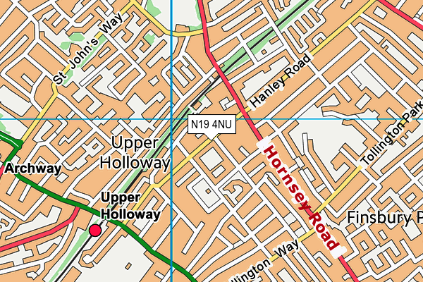 N19 4NU map - OS VectorMap District (Ordnance Survey) N19 4NU map - OS VectorMap District (Ordnance Survey)