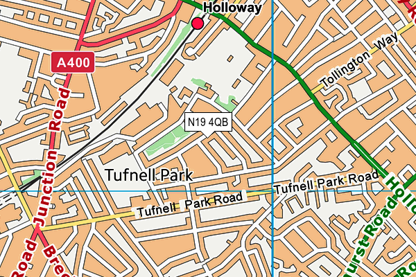 N19 4QB map - OS VectorMap District (Ordnance Survey)