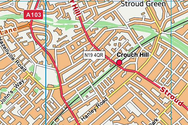 N19 4QR map - OS VectorMap District (Ordnance Survey) N19 4QR map - OS VectorMap District (Ordnance Survey)