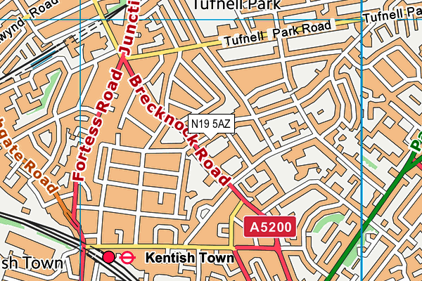 N19 5AZ map - OS VectorMap District (Ordnance Survey) N19 5AZ map - OS VectorMap District (Ordnance Survey)
