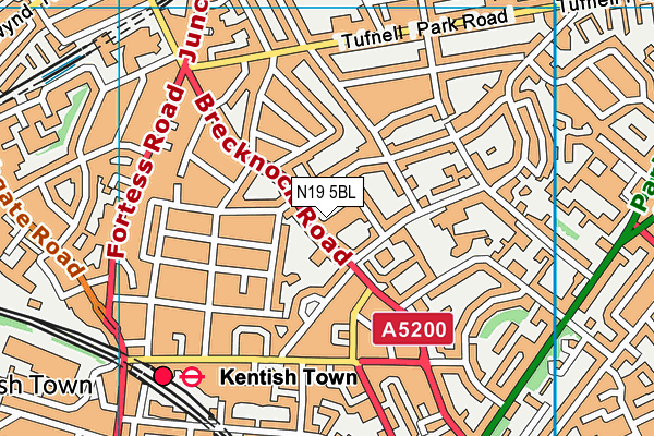 N19 5BL map - OS VectorMap District (Ordnance Survey) N19 5BL map - OS VectorMap District (Ordnance Survey)