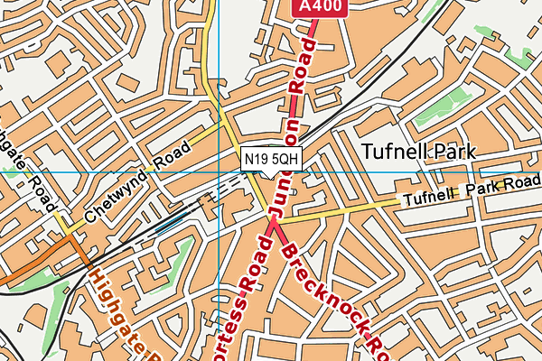 N19 5QH map - OS VectorMap District (Ordnance Survey) N19 5QH map - OS VectorMap District (Ordnance Survey)