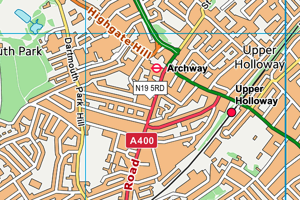 N19 5RD map - OS VectorMap District (Ordnance Survey) N19 5RD map - OS VectorMap District (Ordnance Survey)