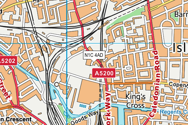 N1C 4AD map - OS VectorMap District (Ordnance Survey) N1C 4AD map - OS VectorMap District (Ordnance Survey)