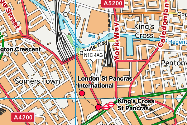 N1C 4AG map - OS VectorMap District (Ordnance Survey) N1C 4AG map - OS VectorMap District (Ordnance Survey)
