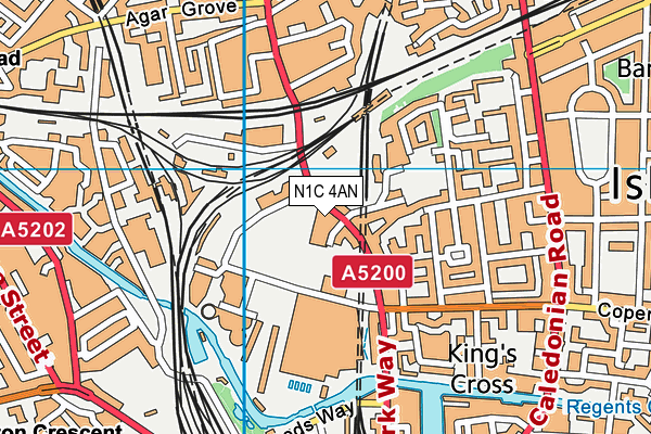 N1C 4AN map - OS VectorMap District (Ordnance Survey) N1C 4AN map - OS VectorMap District (Ordnance Survey)