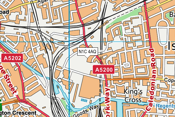N1C 4AQ map - OS VectorMap District (Ordnance Survey) N1C 4AQ map - OS VectorMap District (Ordnance Survey)
