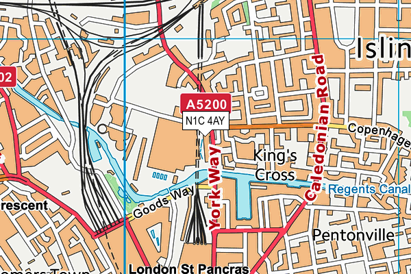 N1C 4AY map - OS VectorMap District (Ordnance Survey) N1C 4AY map - OS VectorMap District (Ordnance Survey)