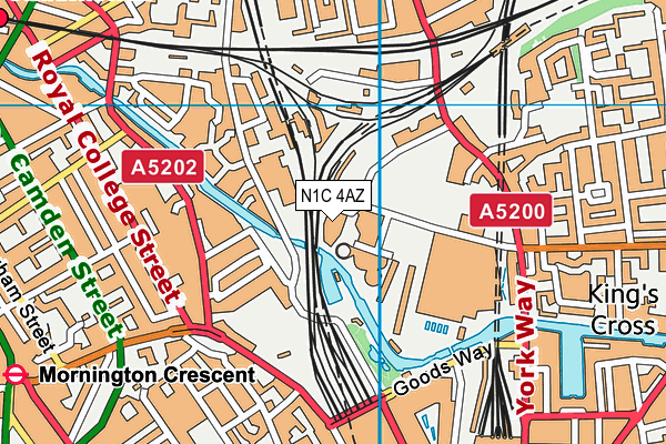 N1C 4AZ map - OS VectorMap District (Ordnance Survey) N1C 4AZ map - OS VectorMap District (Ordnance Survey)